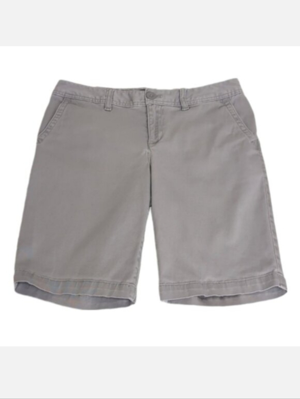 Eddie Bauer Twill 10" Bermuda Shorts Stretch Cotton Gorpcore Outdoor Gray Size 4